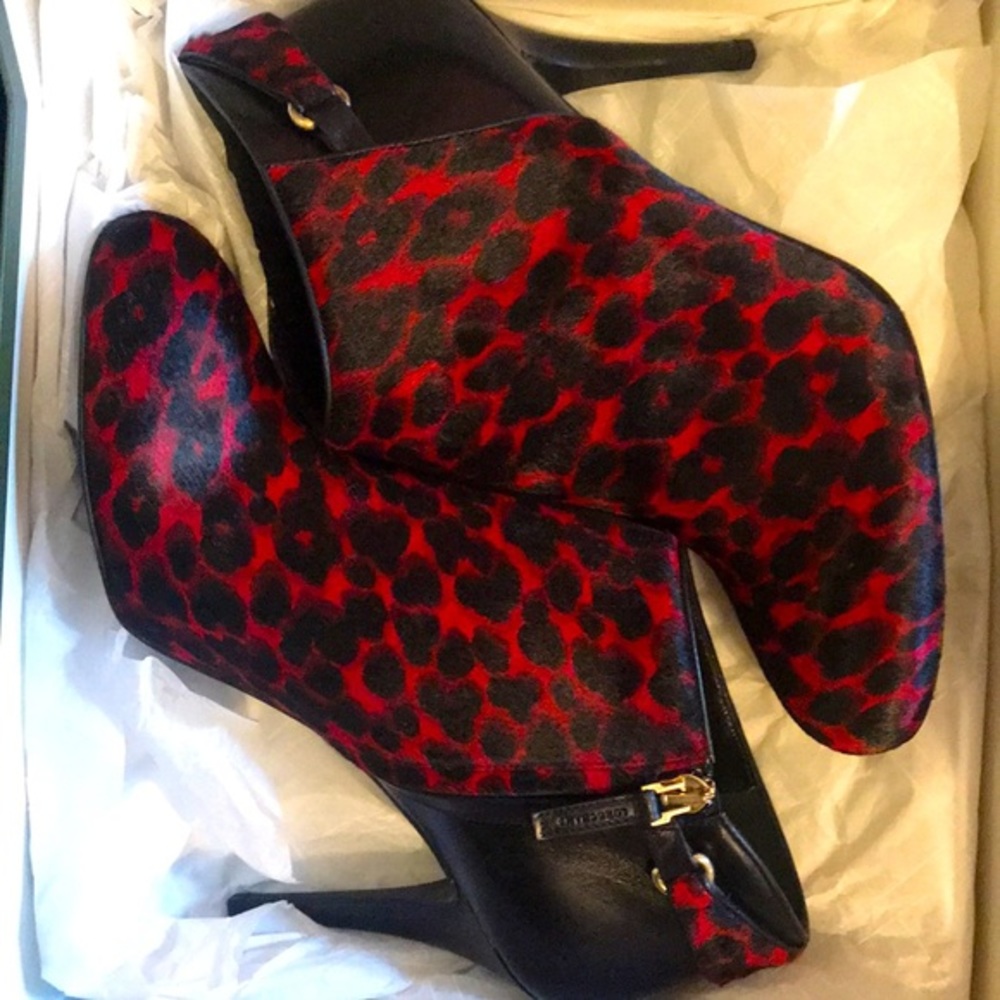 Longchamp Le Pliage Carmine Leather Bootie